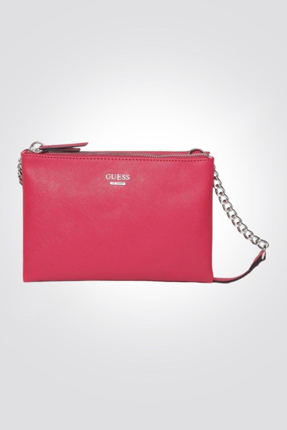 GUESS - תיק צד קרוס בצבע אדום - MASHBIR//365