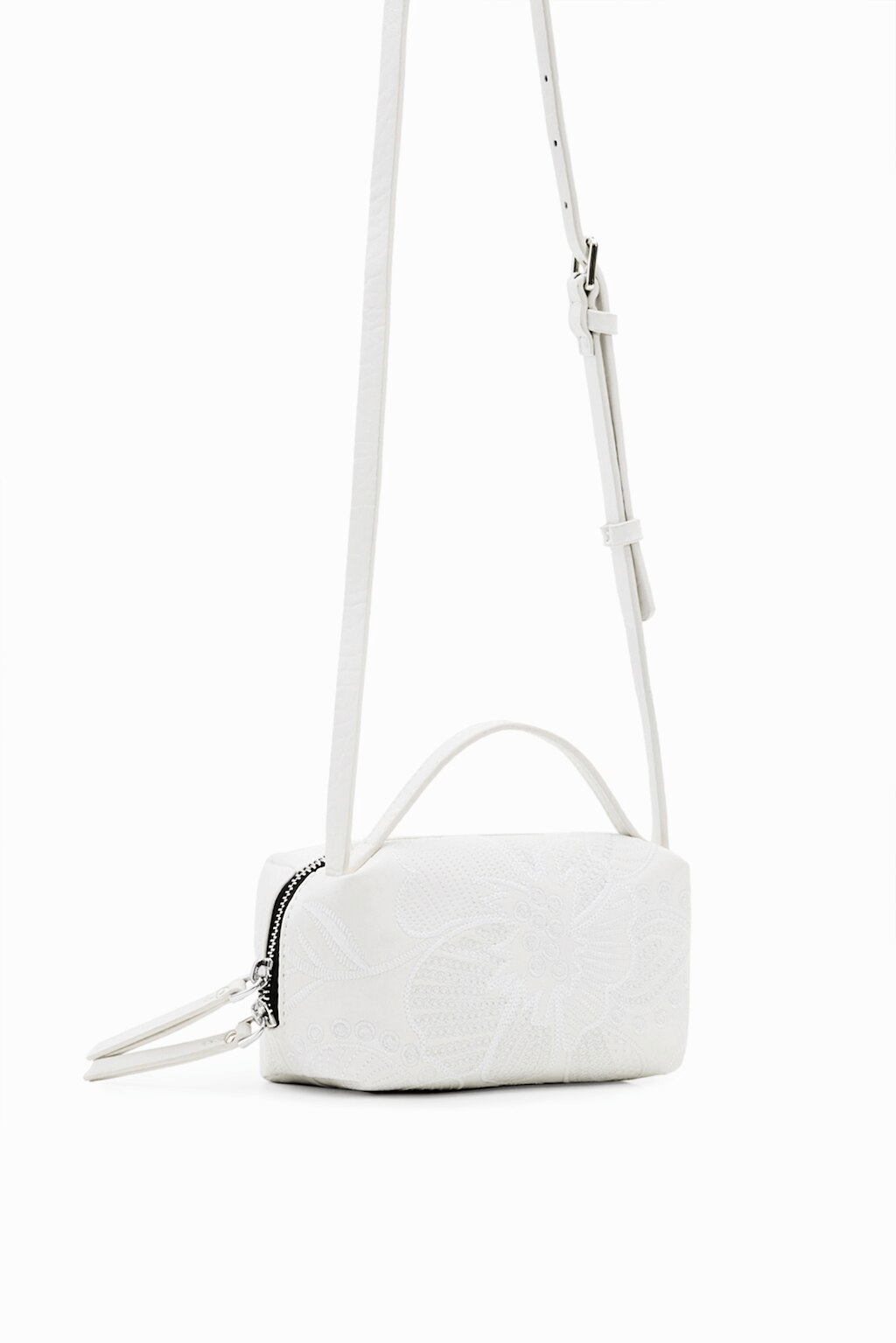 DESIGUAL - תיק צד עם עיטורים בצבע אופוויט - MASHBIR//365