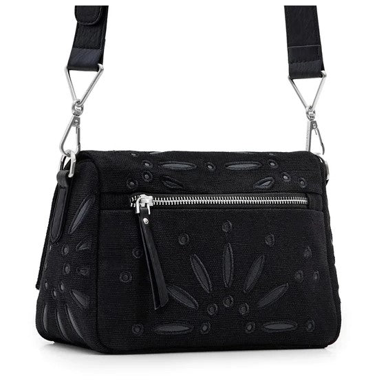 DESIGUAL - תיק צד מעוצב בצבע שחור - MASHBIR//365