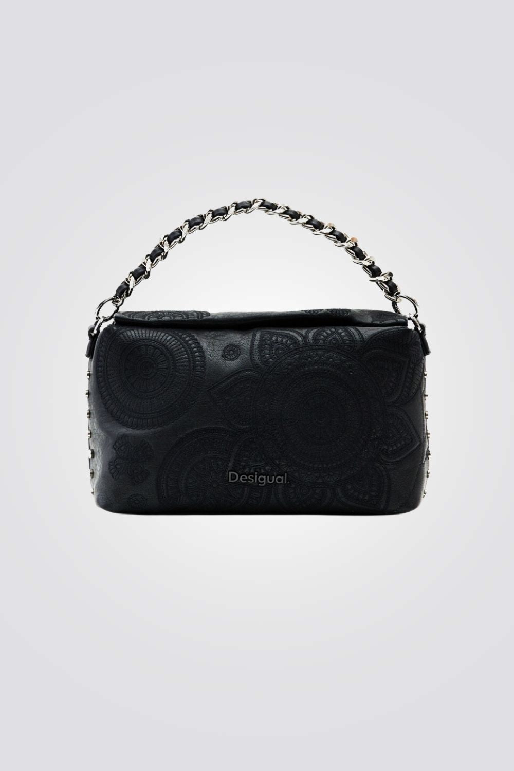 DESIGUAL - תיק צד שחור רצועת מתכת - MASHBIR//365