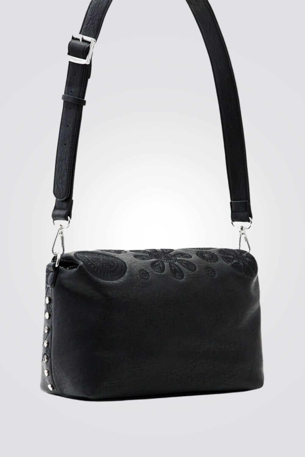 DESIGUAL - תיק צד שחור רצועת מתכת - MASHBIR//365