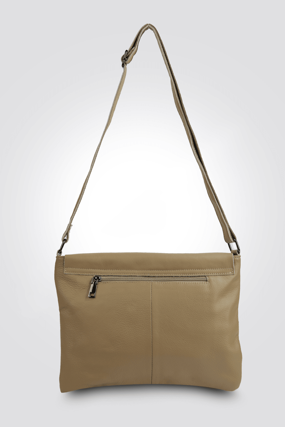 MARTIN JONES - תיק צד עור נשים בצבע בז' - MASHBIR//365