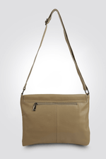 MARTIN JONES - תיק צד עור נשים בצבע בז' - MASHBIR//365