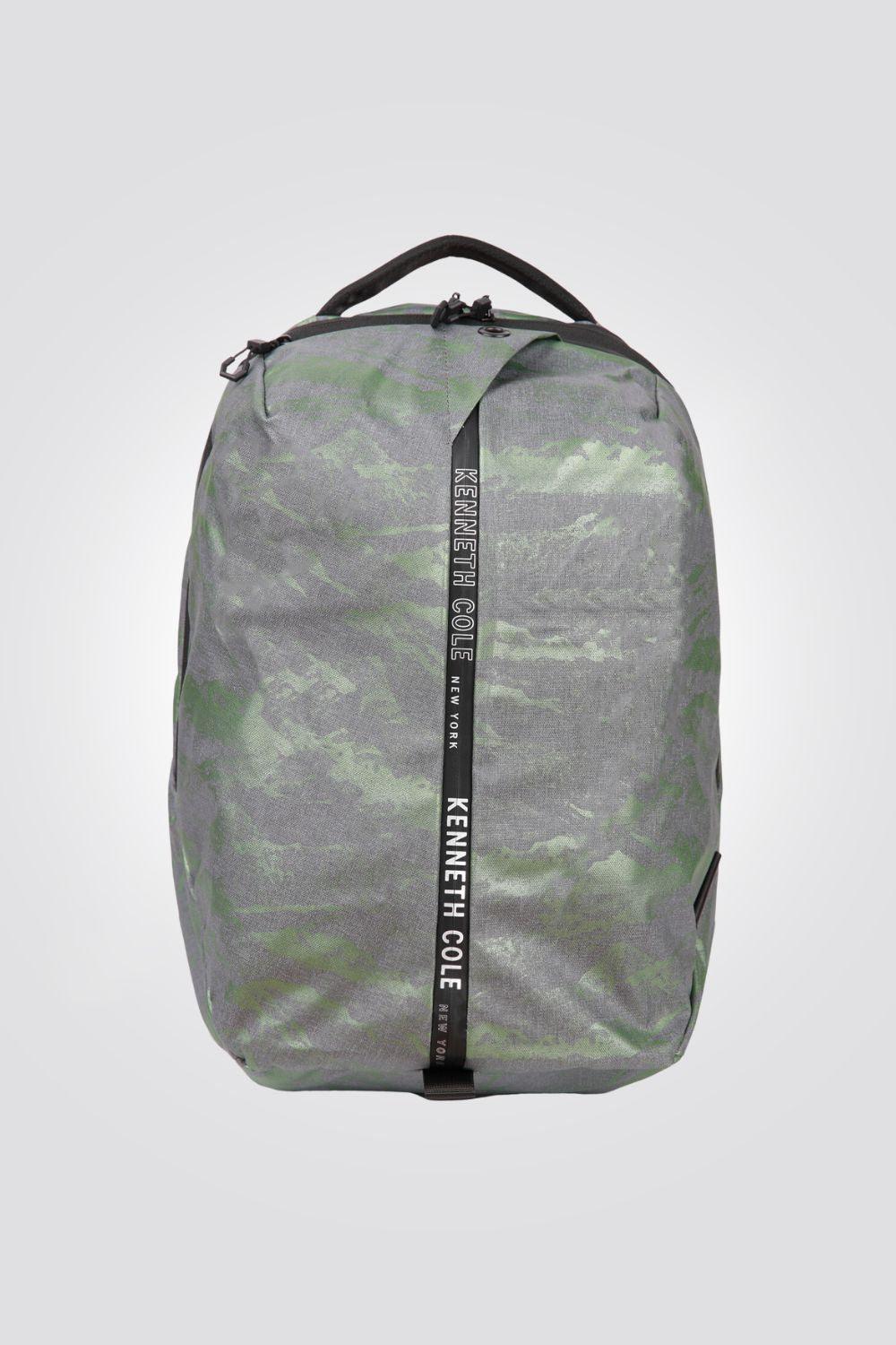 KENNETH COLE - תיק גב סגירה עגולה משולב אפור - MASHBIR//365