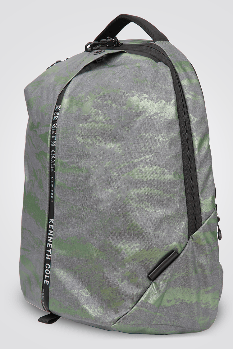 KENNETH COLE - תיק גב סגירה עגולה משולב אפור - MASHBIR//365