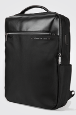 KENNETH COLE - תיק גב סגירה מרובעת משולב שחור - MASHBIR//365