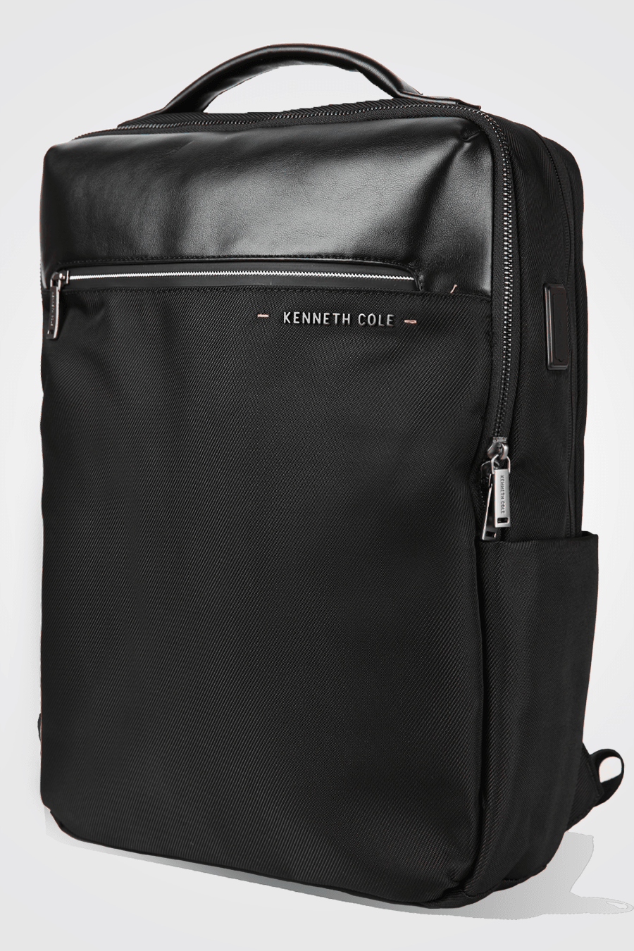 KENNETH COLE - תיק גב סגירה מרובעת משולב שחור - MASHBIR//365