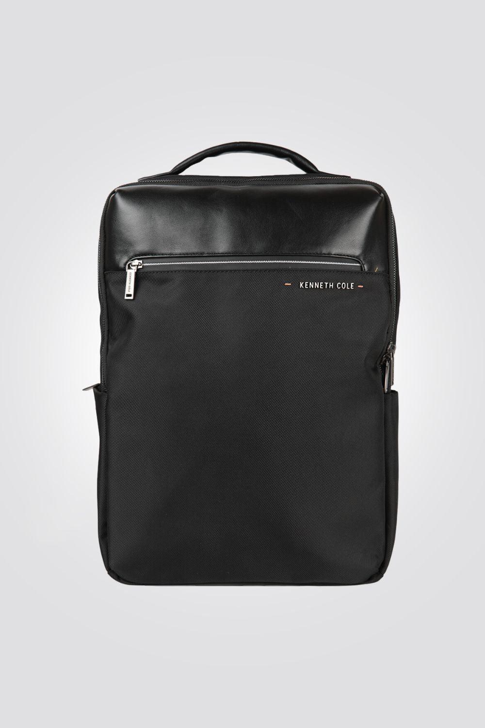 KENNETH COLE - תיק גב סגירה מרובעת משולב שחור - MASHBIR//365