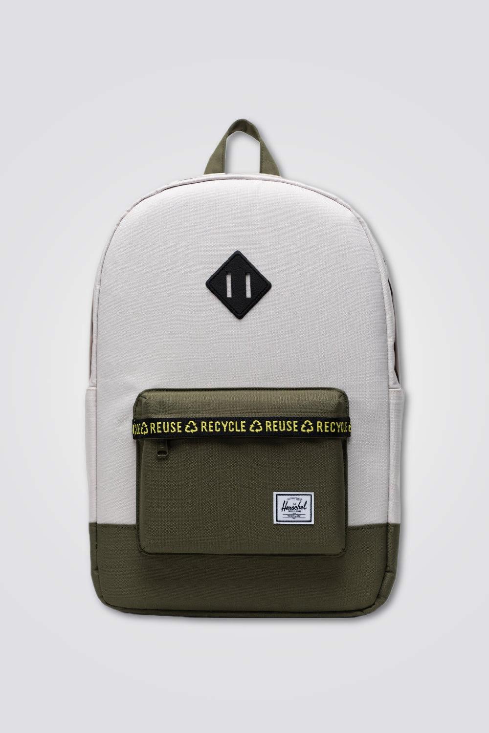 HERSCHEL - תיק HERITAGE קרם-ירוק זית - MASHBIR//365