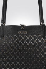 GUESS - תיק יד Amara Socety Carryall בצבע שחור - MASHBIR//365