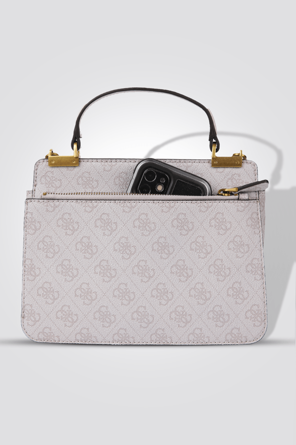 GUESS - תיק יד Kristle בצבע אפור בהיר - MASHBIR//365