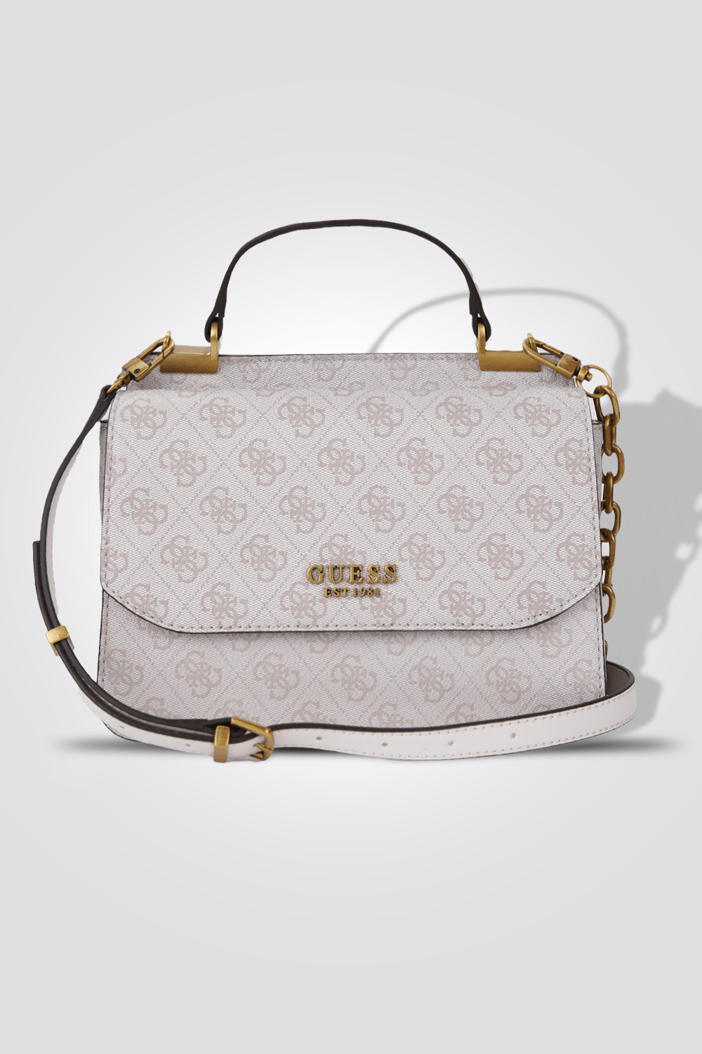 GUESS - תיק יד Kristle בצבע אפור בהיר - MASHBIR//365