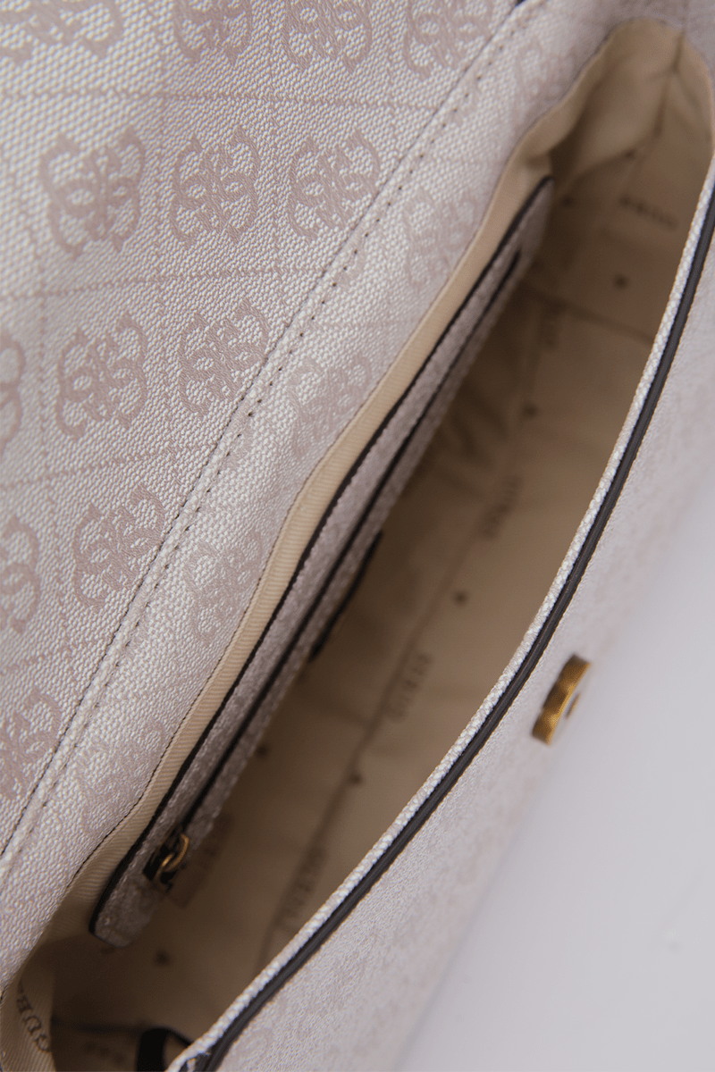 GUESS - תיק יד Kristle בצבע אפור בהיר - MASHBIR//365