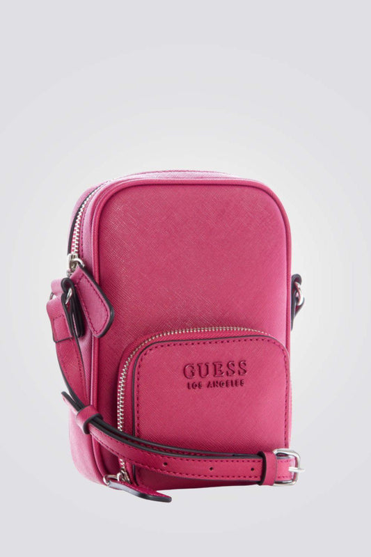 GUESS - תיק קרוס מרובע בצבע ורוד - MASHBIR//365