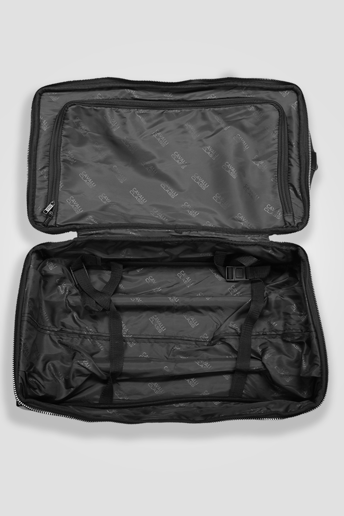 CAVALLI - תיק נסיעה 22L ROLLING DUFFLE בצבע שחור וכסוף - MASHBIR//365