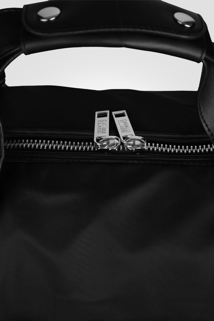 CAVALLI - תיק נסיעה 22L ROLLING DUFFLE בצבע שחור וכסוף - MASHBIR//365