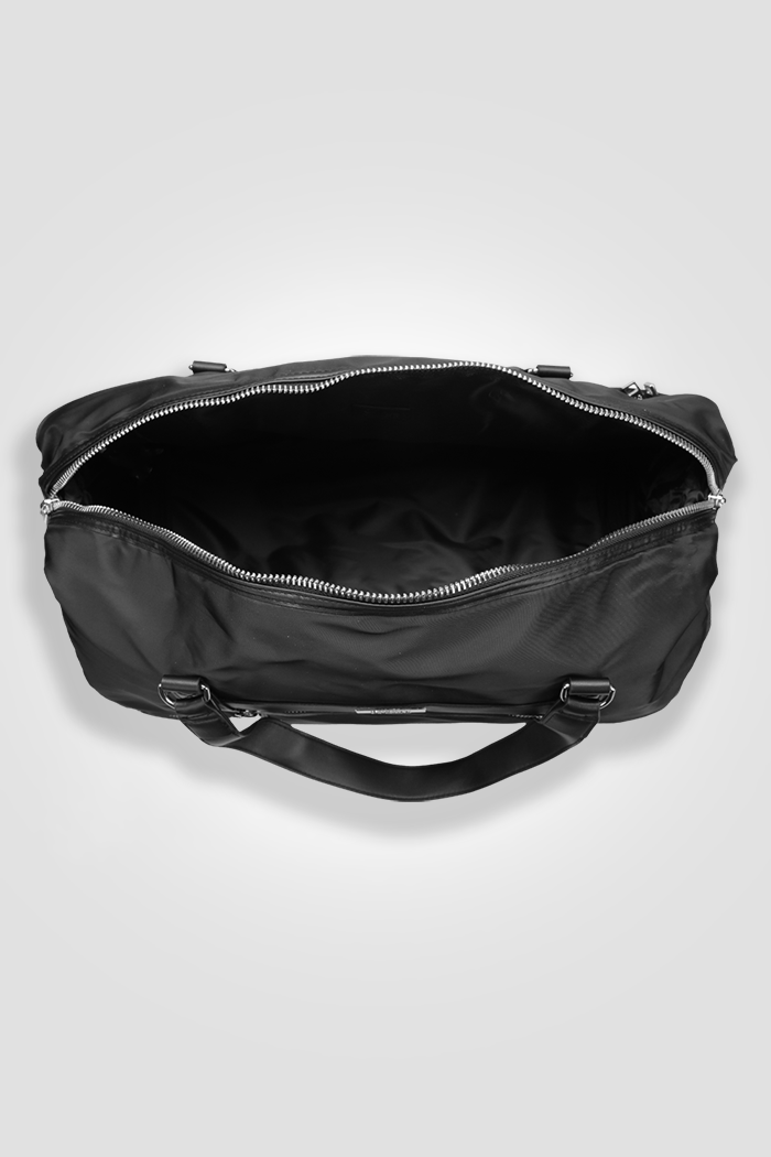 CAVALLI - תיק נסיעה 22L ROLLING DUFFLE בצבע שחור וכסוף - MASHBIR//365