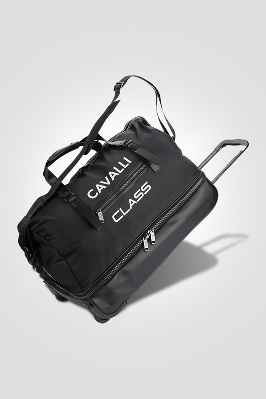 CAVALLI - תיק נסיעות 22'' CASUAL ROLLING DUFFLE בצבע שחור - MASHBIR//365