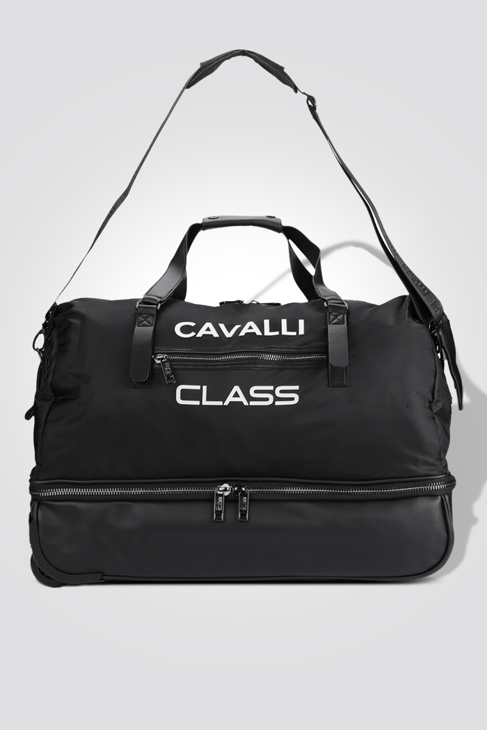 CAVALLI - תיק נסיעות 22'' CASUAL ROLLING DUFFLE בצבע שחור - MASHBIR//365