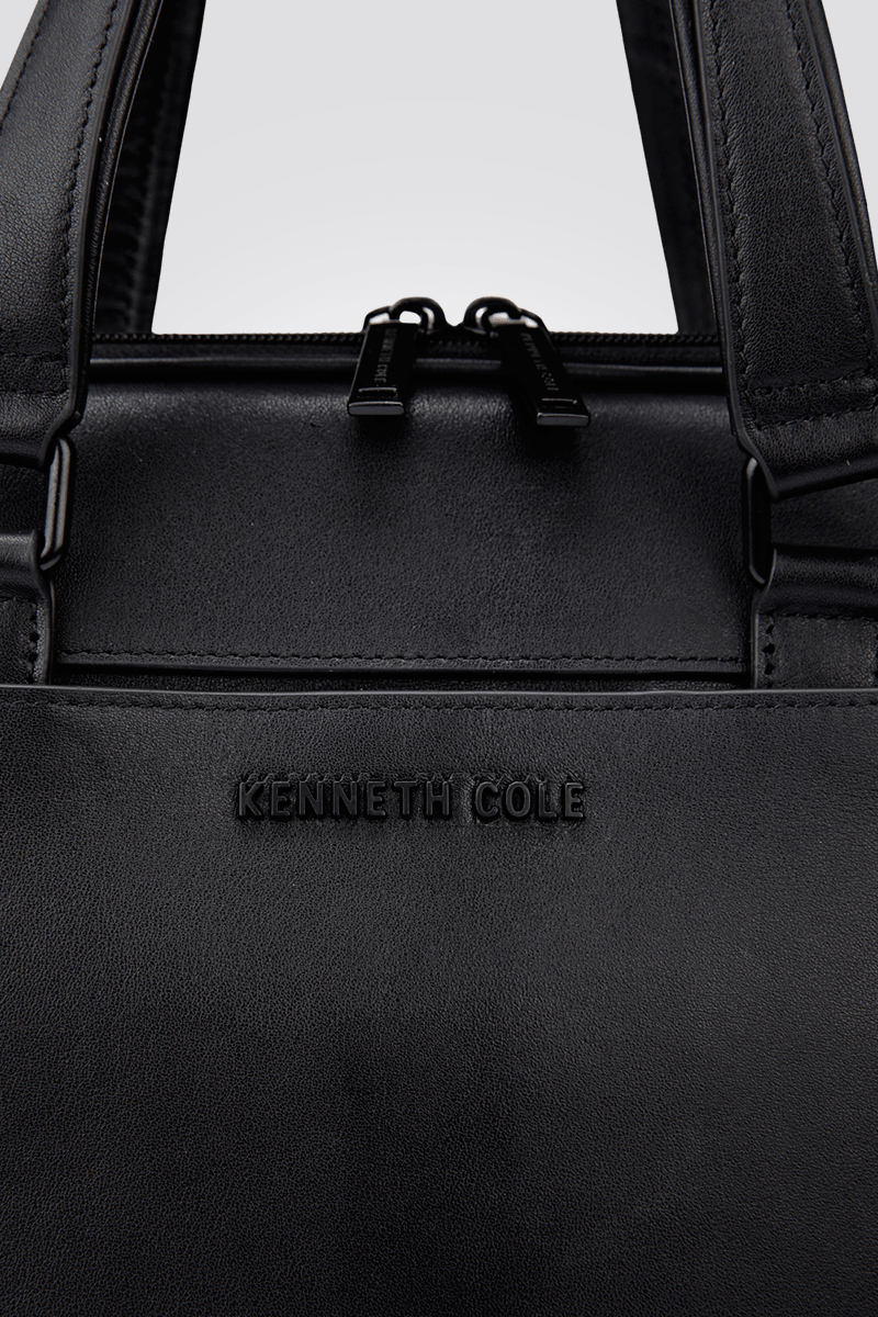 KENNETH COLE - תיק עסקים מעור בצבע שחור - MASHBIR//365