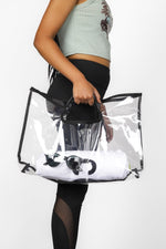 KENNETH COLE - תיק חוף עם לוגו מותג בצבע שחור - MASHBIR//365