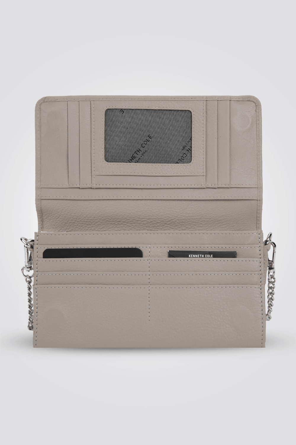 KENNETH COLE - תיק עור קרוס בצבע בז' - MASHBIR//365