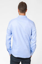 NAUTICA - תכלת מכופתרת TAILORED FIT לוגו רקום - MASHBIR//365