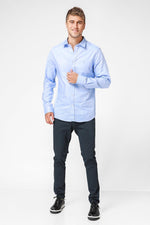 NAUTICA - תכלת מכופתרת TAILORED FIT לוגו רקום - MASHBIR//365