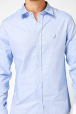 NAUTICA - תכלת מכופתרת TAILORED FIT לוגו רקום - MASHBIR//365