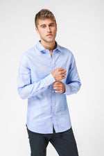 NAUTICA - תכלת מכופתרת TAILORED FIT לוגו רקום - MASHBIR//365