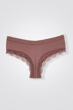 KENNETH COLE - תחתון צ'יקי גומי לוגו בגימור תחרה ורוד עתיק - MASHBIR//365