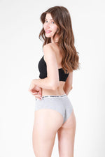 KENNETH COLE - תחתון צ'יקי כותנה גומי לוגו אפור - MASHBIR//365