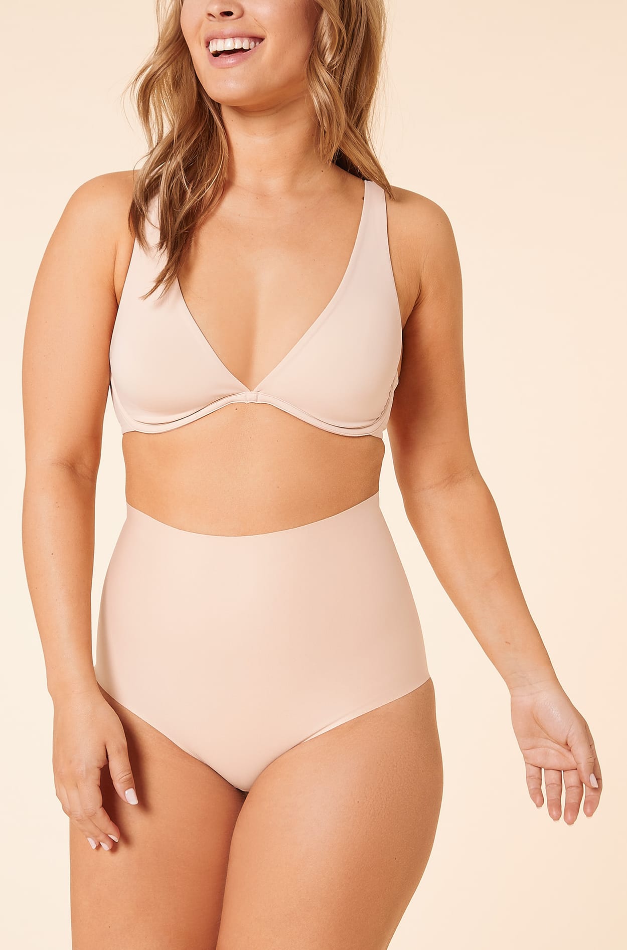 ETAM - תחתון מחטב עם מותן גבוהה CONTROL BY ETAM בצבע גוף - MASHBIR//365