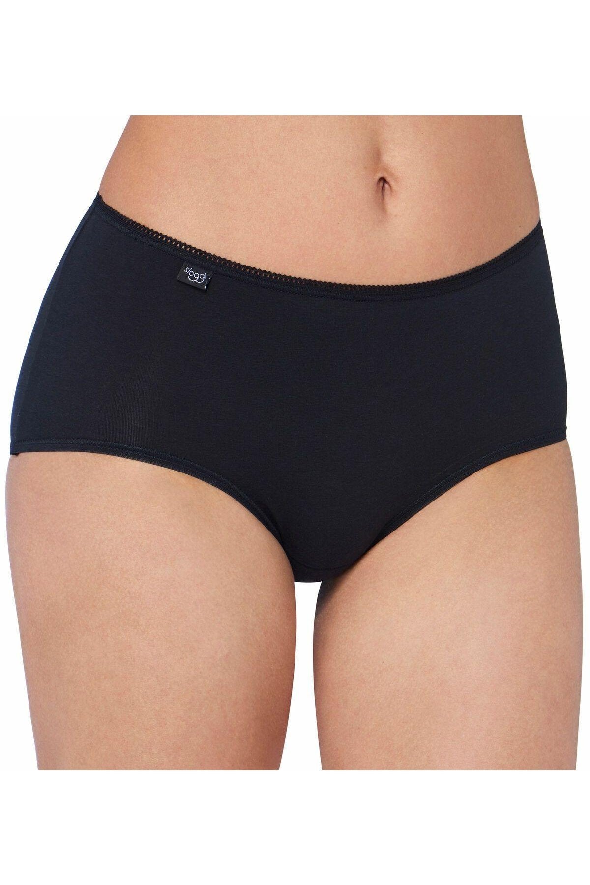 SLOGGI - תחתוני 24/7 COTTON MIDI שחורים - MASHBIR//365