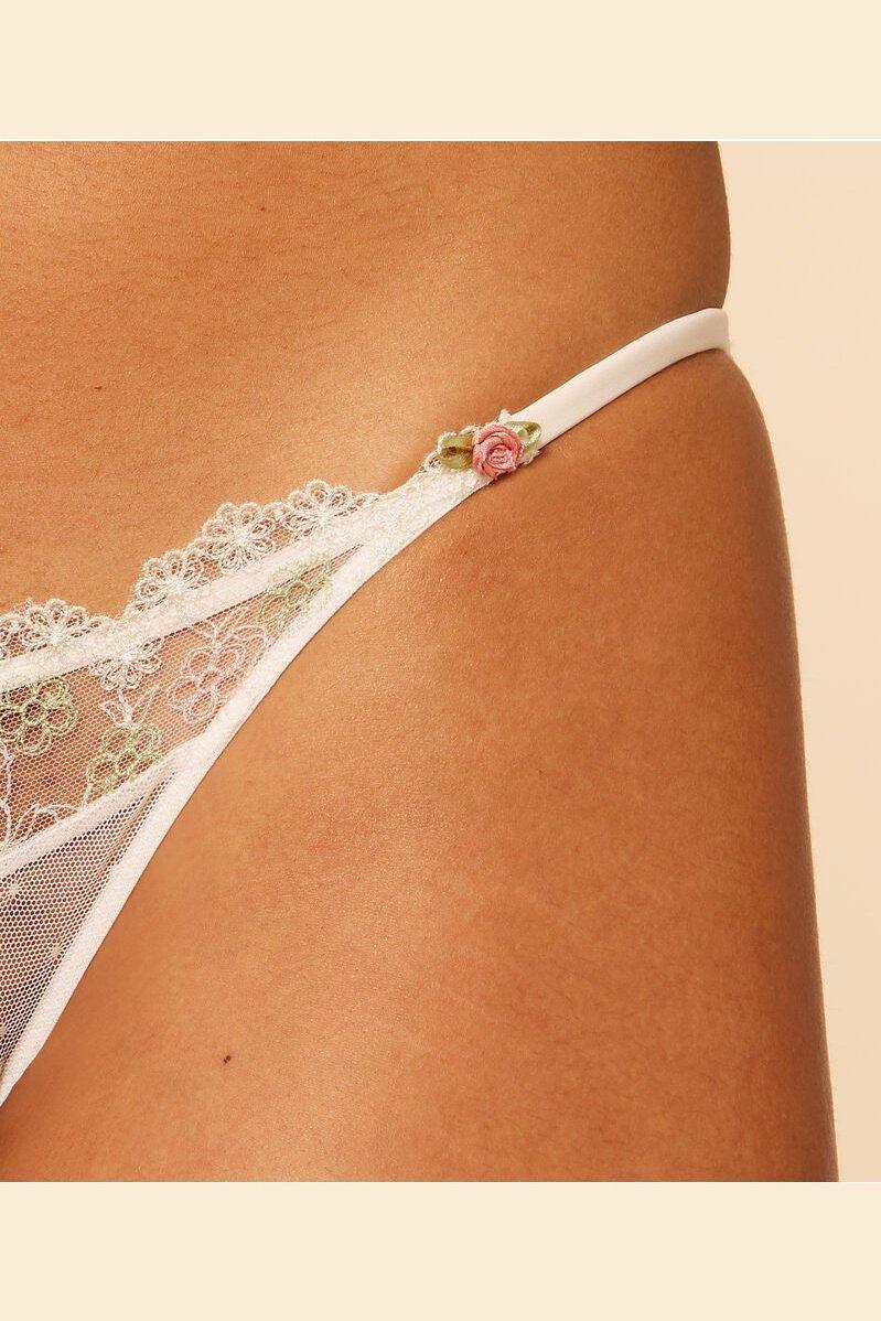 ETAM - תחתוני ביקיני טול משולב רקמה ETERNELLE קרם - MASHBIR//365