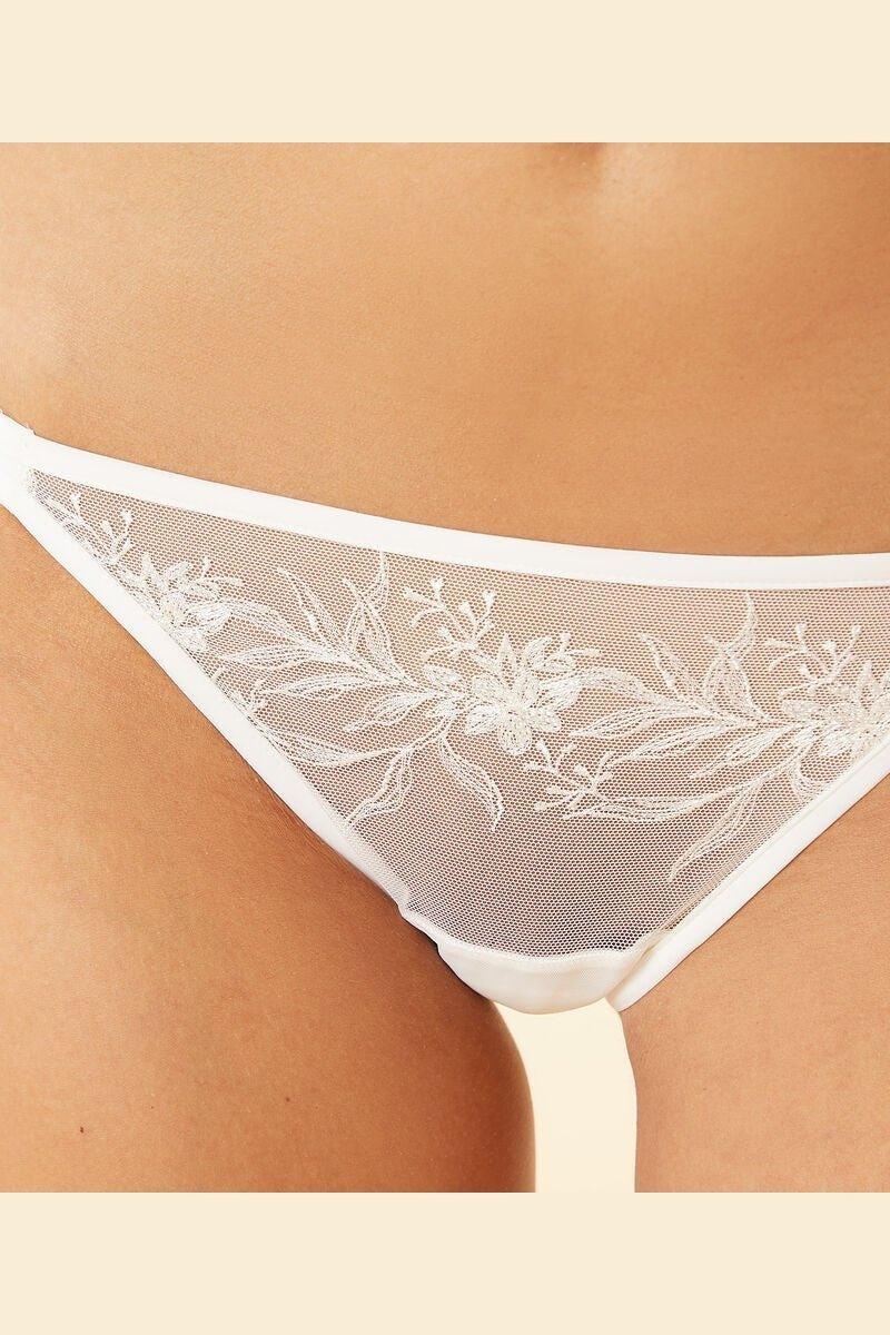 ETAM - תחתוני ביקיני טול משולב רקמה JANE - MASHBIR//365