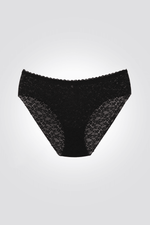 DELTA - תחתוני היפסטר ריב תחרה 720 STRETCH בצבע שחור - MASHBIR//365