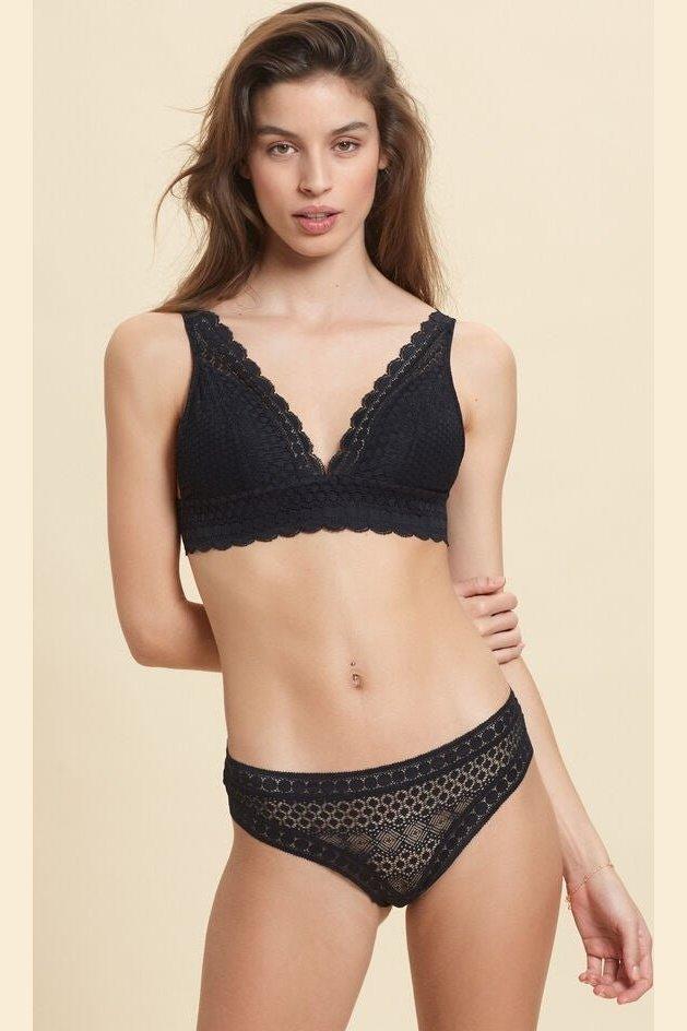 ETAM - תחתוני היפסטר תחרה CHERIE CHERIE שחור - MASHBIR//365