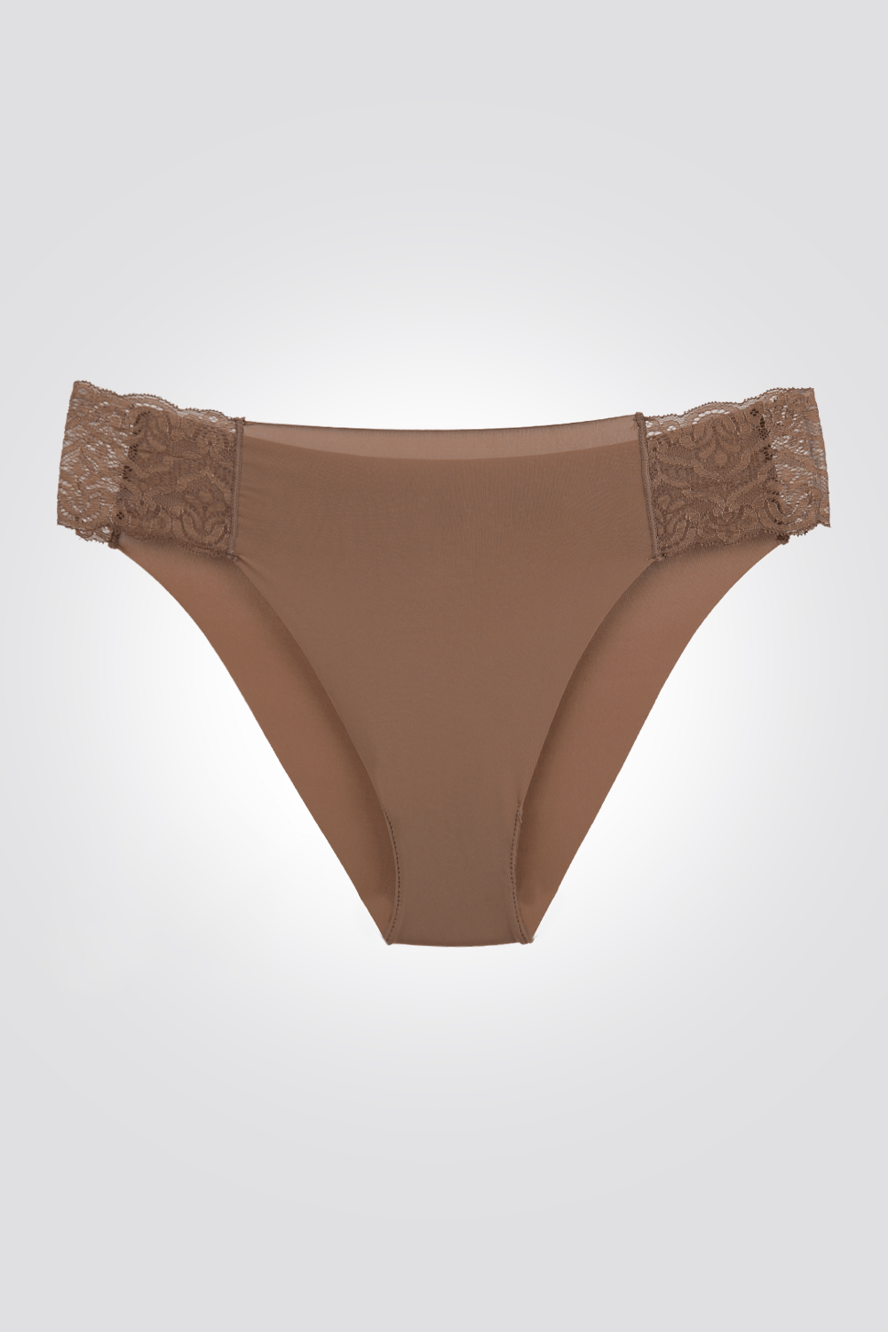 DELTA - תחתוני היפסטר תחרה NO SHOW בצבע חום - MASHBIR//365