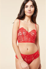 ETAM - תחתוני היפסטר תחרה PARURE אדום - MASHBIR//365