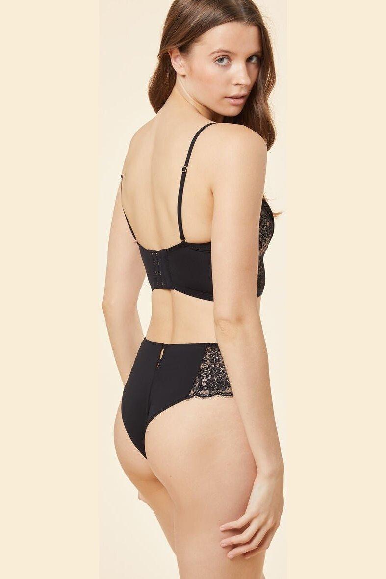 ETAM - תחתוני היפסטר תחרה PARURE שחור - MASHBIR//365