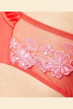 ETAM - תחתוני היפסטר טול בשילוב רקמה CURIEUSE אדום - MASHBIR//365