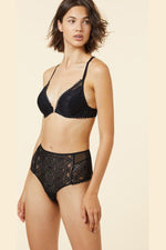 ETAM - תחתוני מידי תחרה PARADIS בצבע שחור - MASHBIR//365