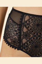 ETAM - תחתוני מידי תחרה PARADIS בצבע שחור - MASHBIR//365