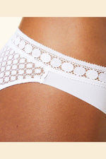 ETAM - תחתוני מיני משולבים תחרה CHERIE CHERIE בצבע לבן - MASHBIR//365