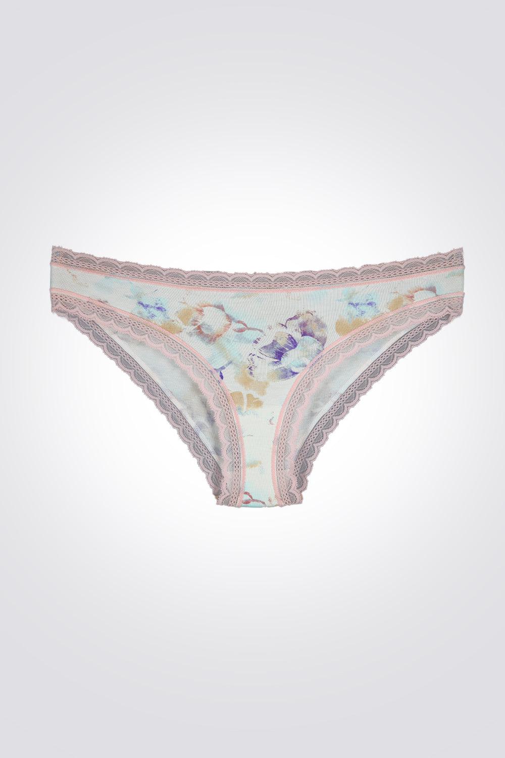 DELTA - תחתוני מיני מודל עם תחרה בצבע לבן מעונן - MASHBIR//365