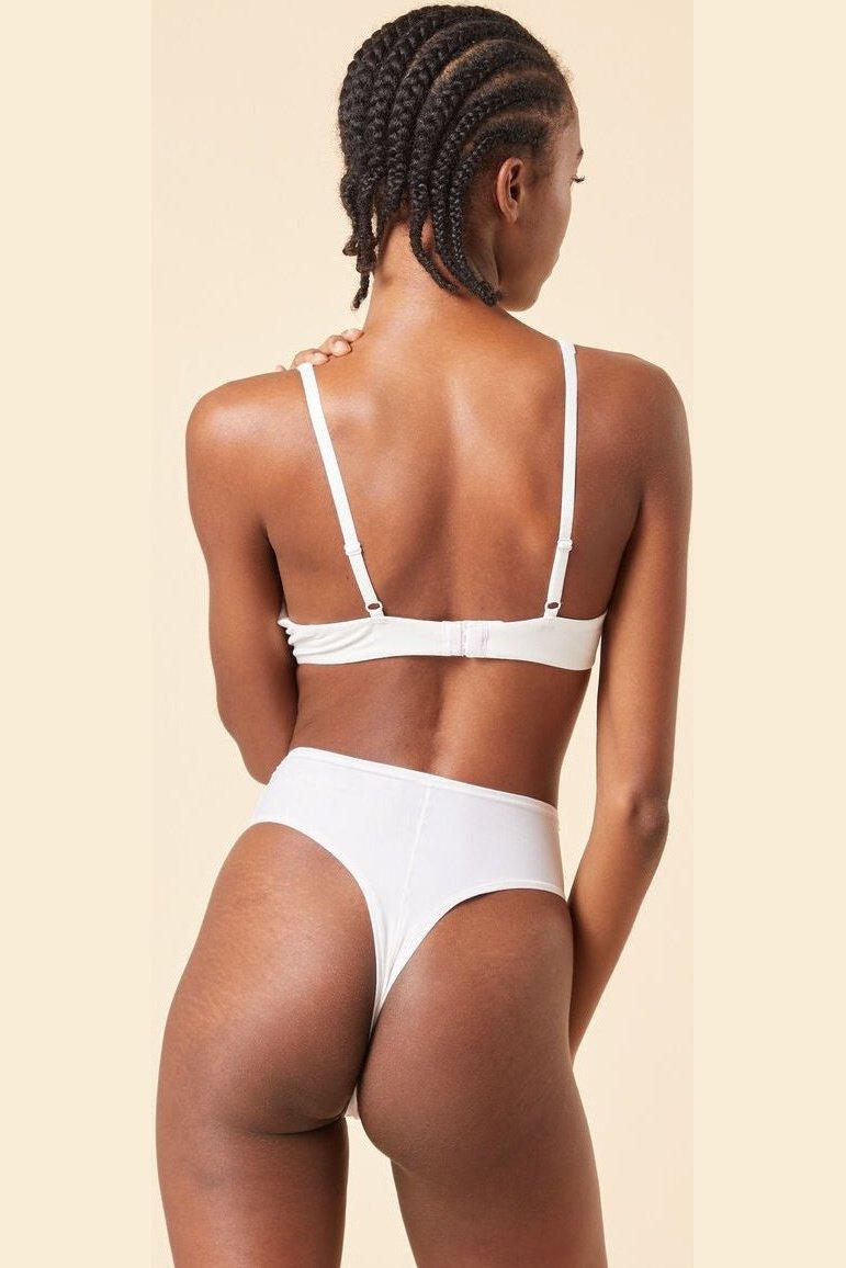 ETAM - תחתוני טנגה בגזרה גבוהה PERFECT COTON קרם - MASHBIR//365