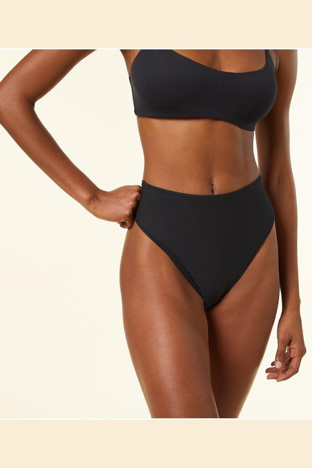 ETAM - תחתוני טנגה בגזרה גבוהה PERFECT COTON שחור - MASHBIR//365