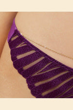 ETAM - תחתוני טנגה בעיטור שרשרת EXQUISE סגול - MASHBIR//365