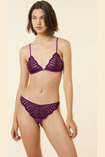 ETAM - תחתוני טנגה בעיטור שרשרת EXQUISE סגול - MASHBIR//365